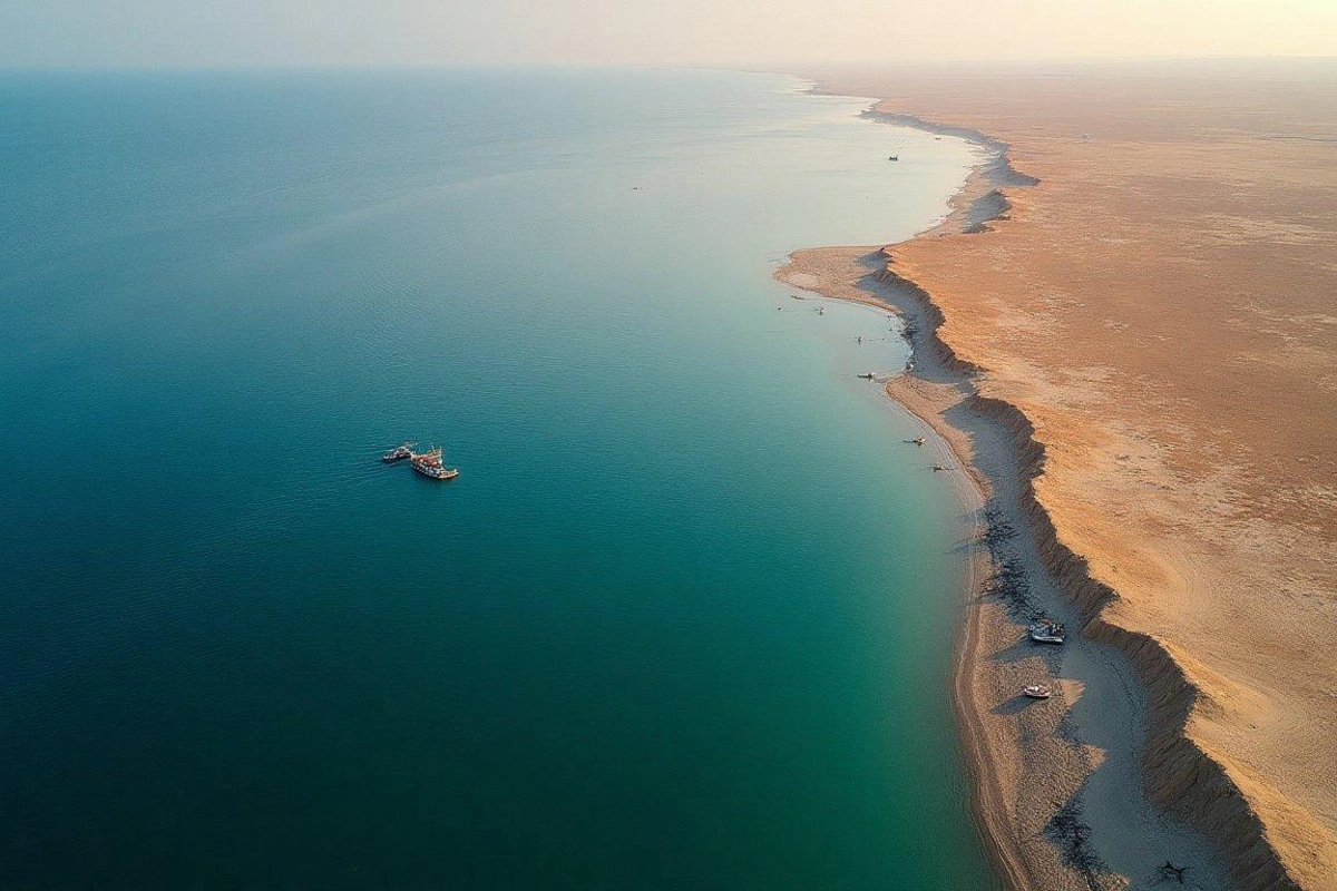 تراز آب خزر در یک دهه ۲.۵ متر پایین آمد